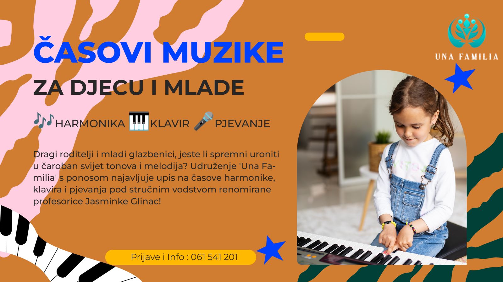 Prijavite se na časove muzike u našem Udruženju!